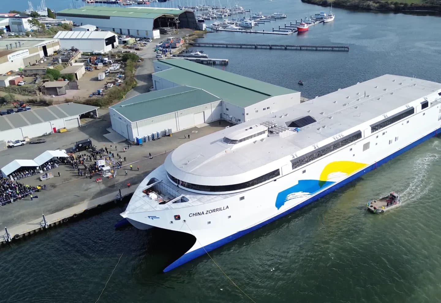 Buquebus zarpa hacia el futuro con el “China Zorrilla”, el ferry eléctrico más grande del mundo